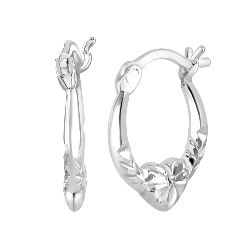 Silver Hinged Hoops