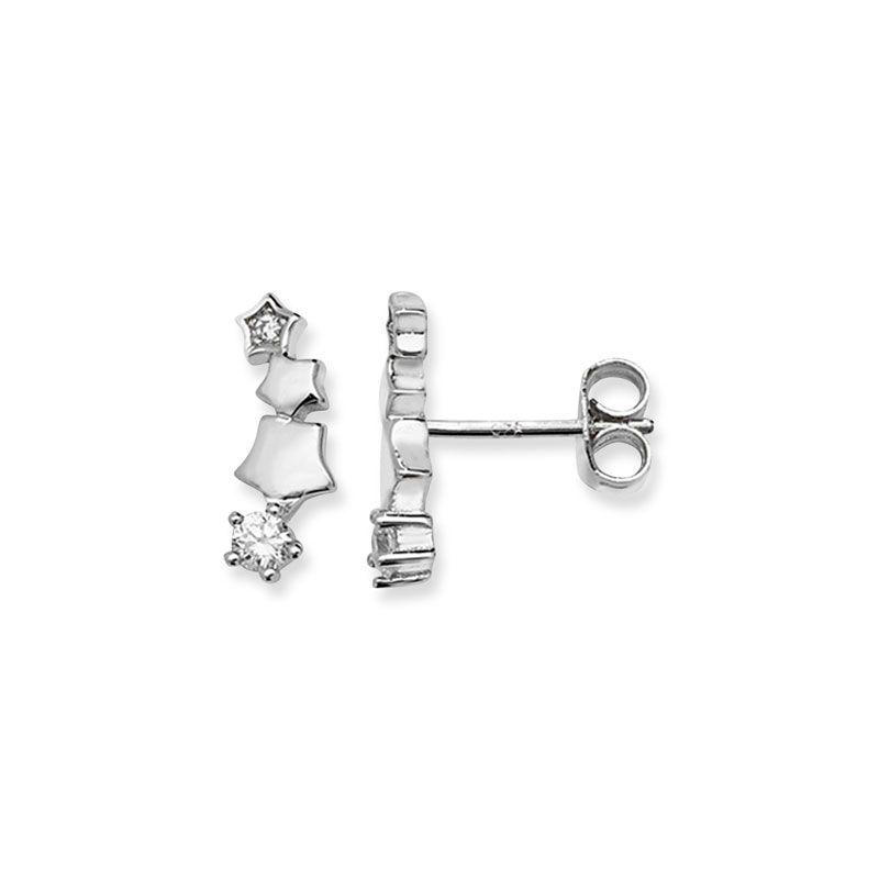 Shooting Star CZ Detail Earrings