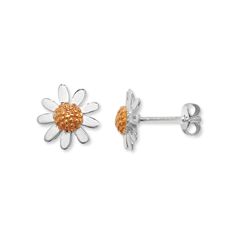 Gold Plated centre daisy Earrings