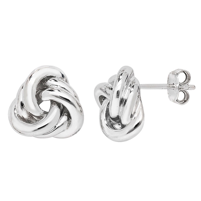 Silver Knot Earrings