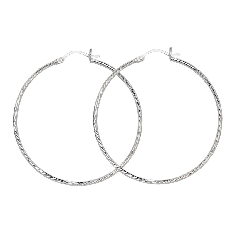 45mm Hinged Hoop Earrings