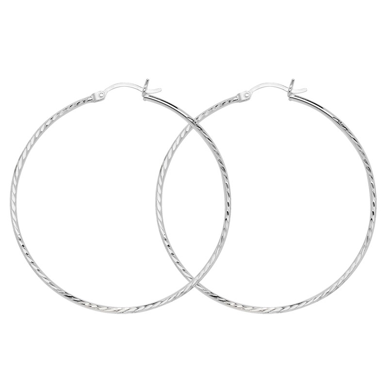 50 mm Hinged Hoop Earrings