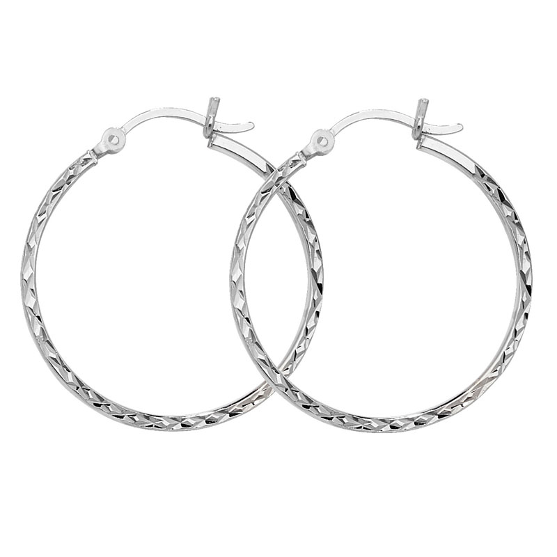 30mm Hinged Hoop Earrings