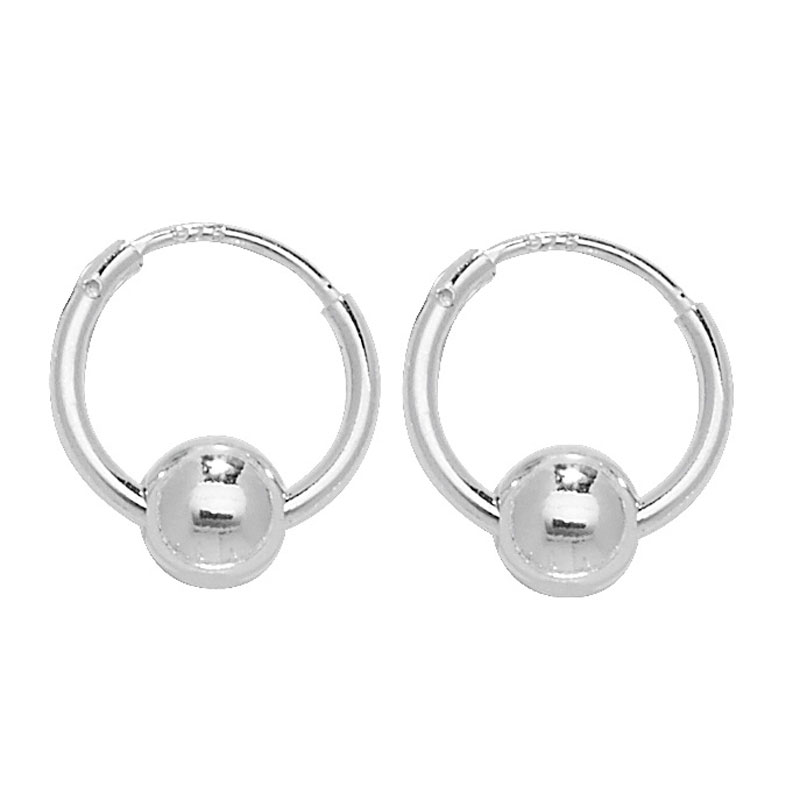 11mm beaded Hoop Earrings