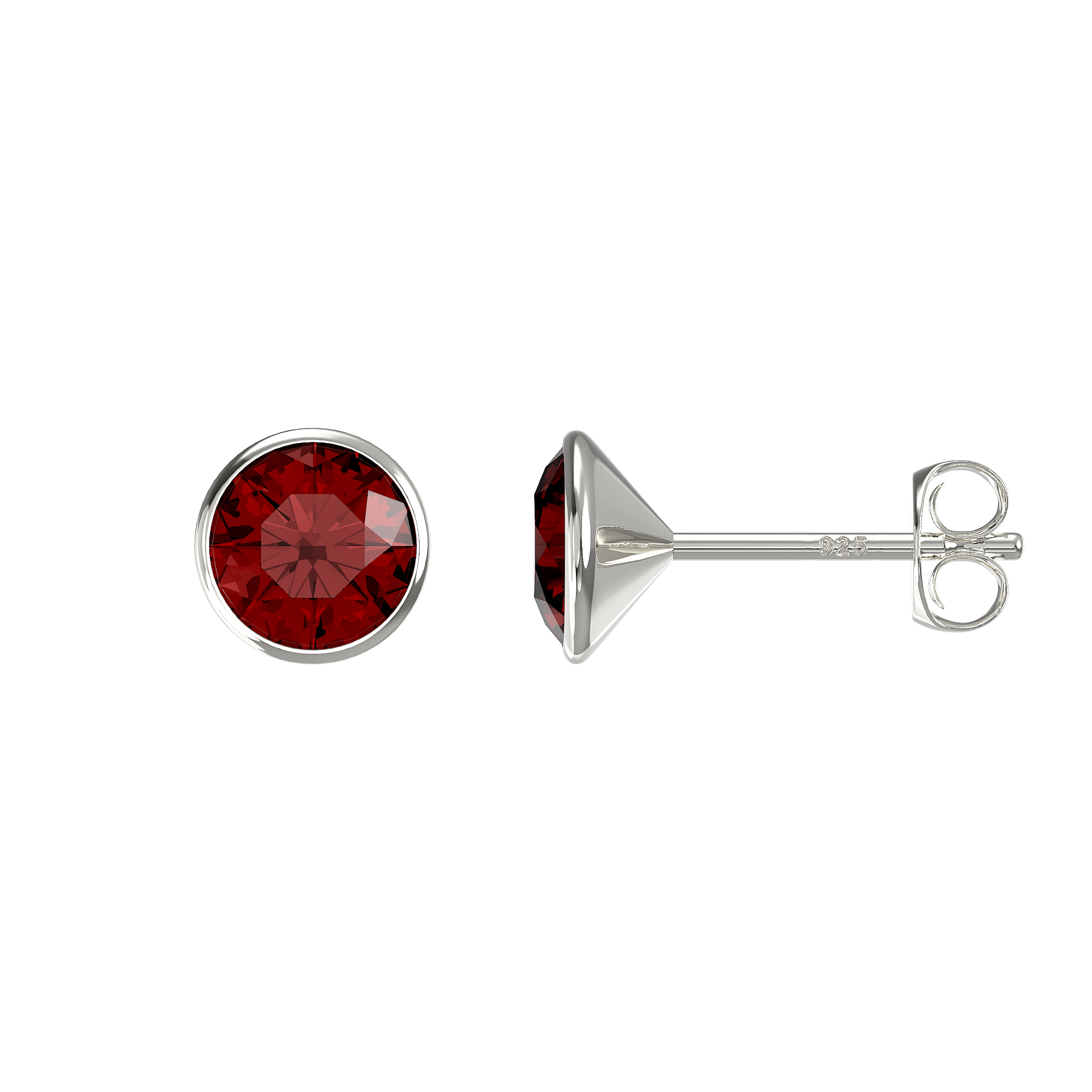 S/S C/Z Garnet Earring