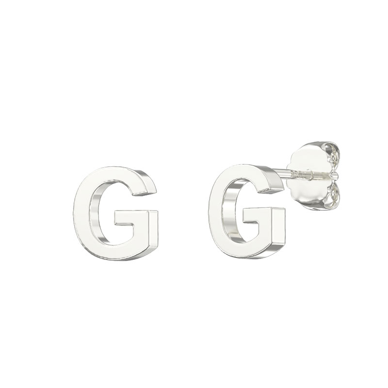 Plain Initial Earrings G