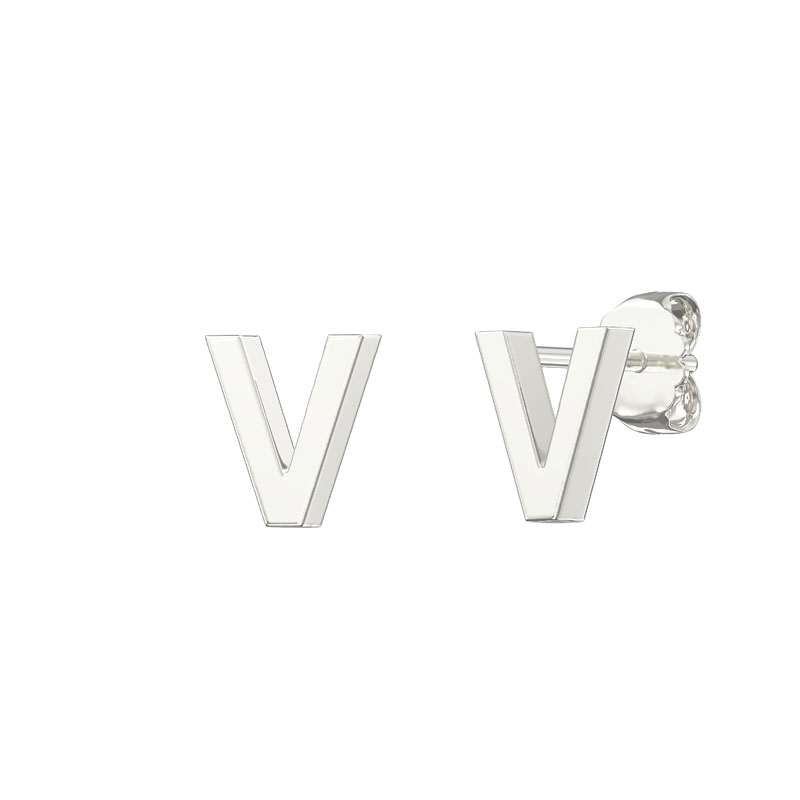 Plain Initial  Earrings V