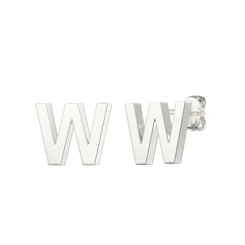 Plain Initial Earrings W