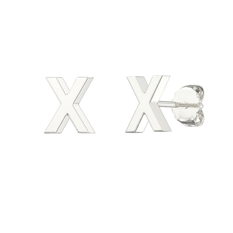 Plain Initial Earrings X