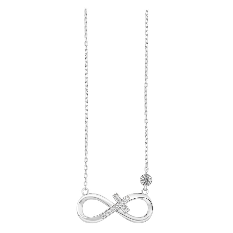 Infinity Necklace with Cross