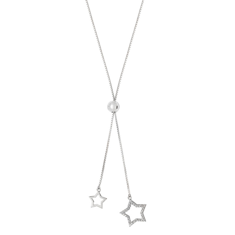 CZ Star Necklace with Adjustable Chain