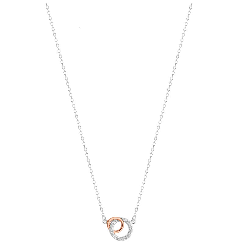 Linked Double Circle Necklace