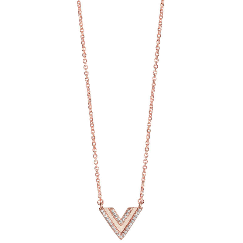 Rose Gold Plated V Necklace