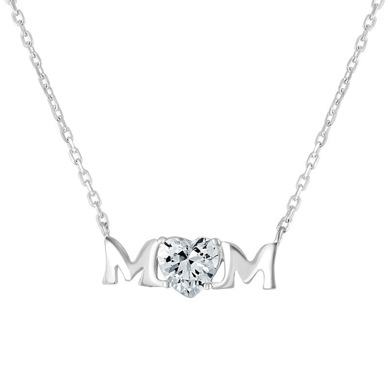 Mum Necklace with CZ