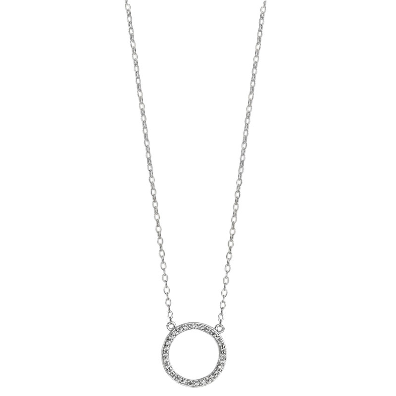 CZ Open Circle Necklace