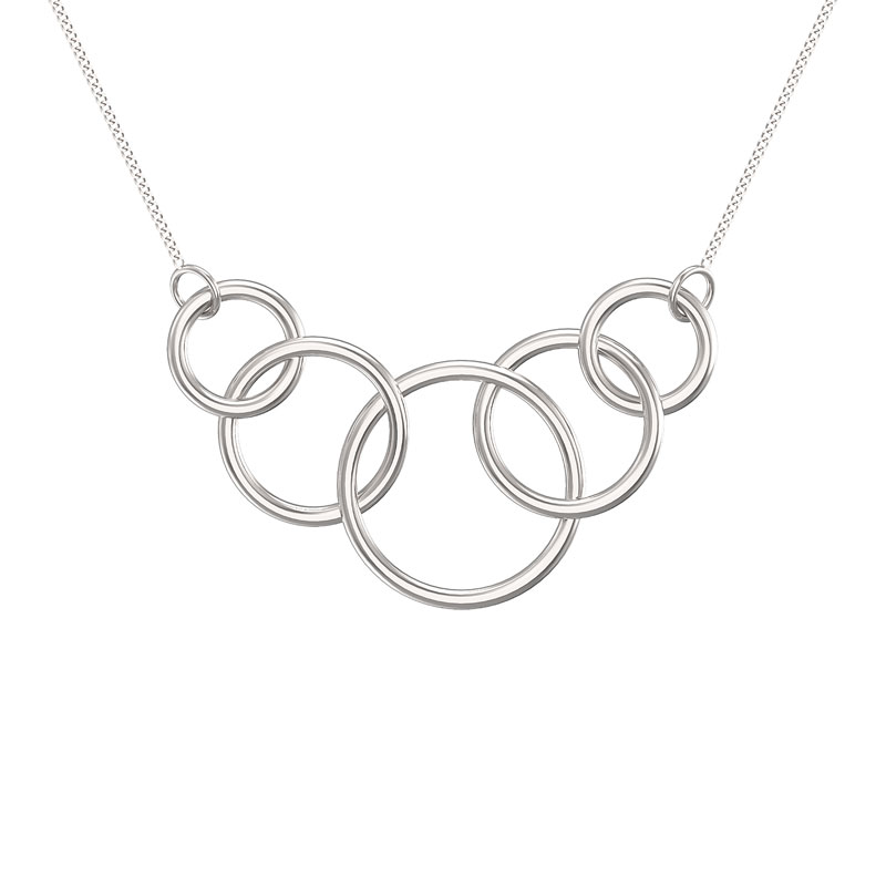 Five Ring Circle Necklace