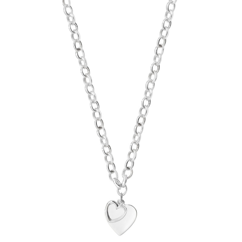 Double Heart Belcher Necklace