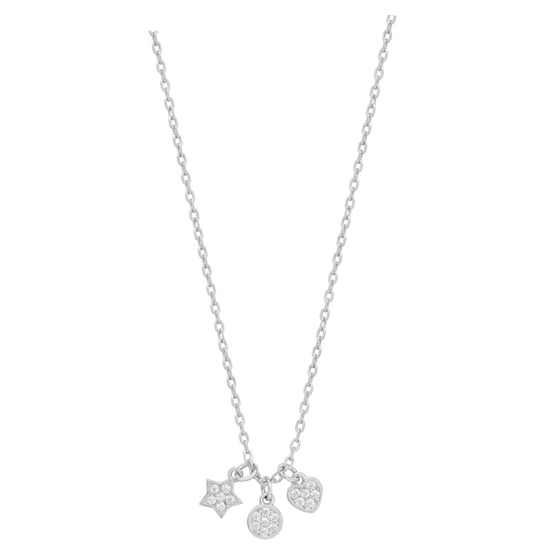 Heart and Star Charm Necklace