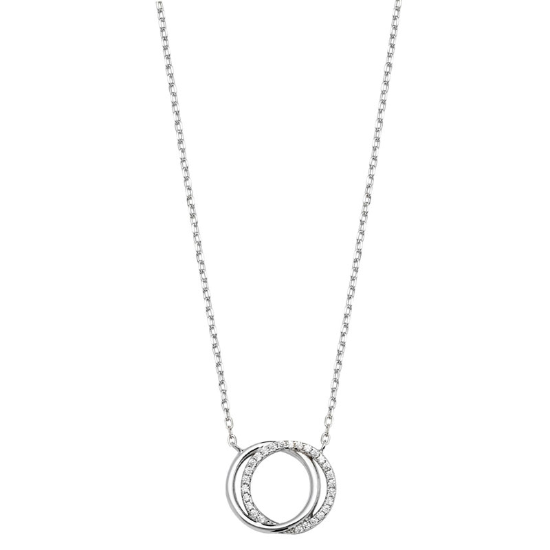 Interlinking CZ Circle Necklace