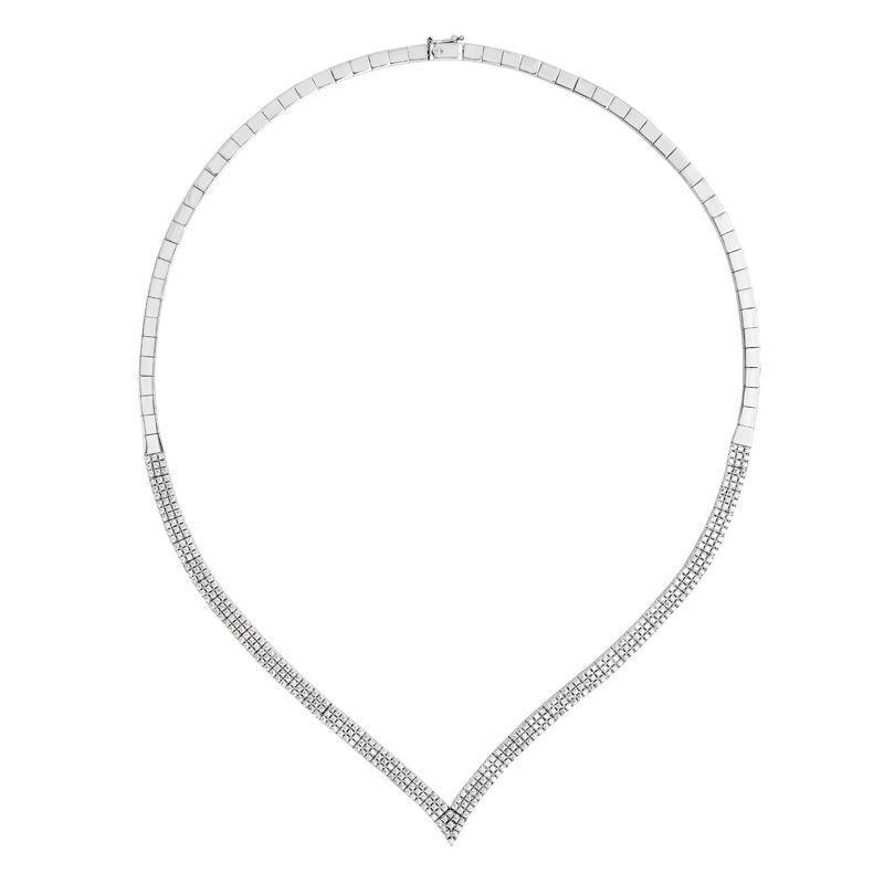 Silver V Shape Necklace