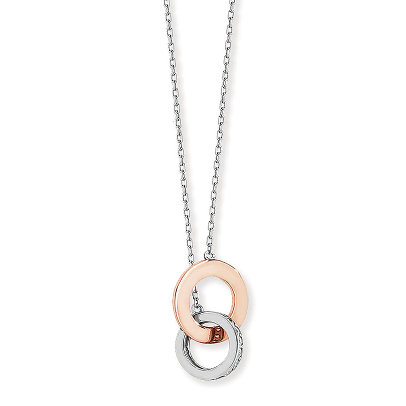 Two Tone Circle Necklace