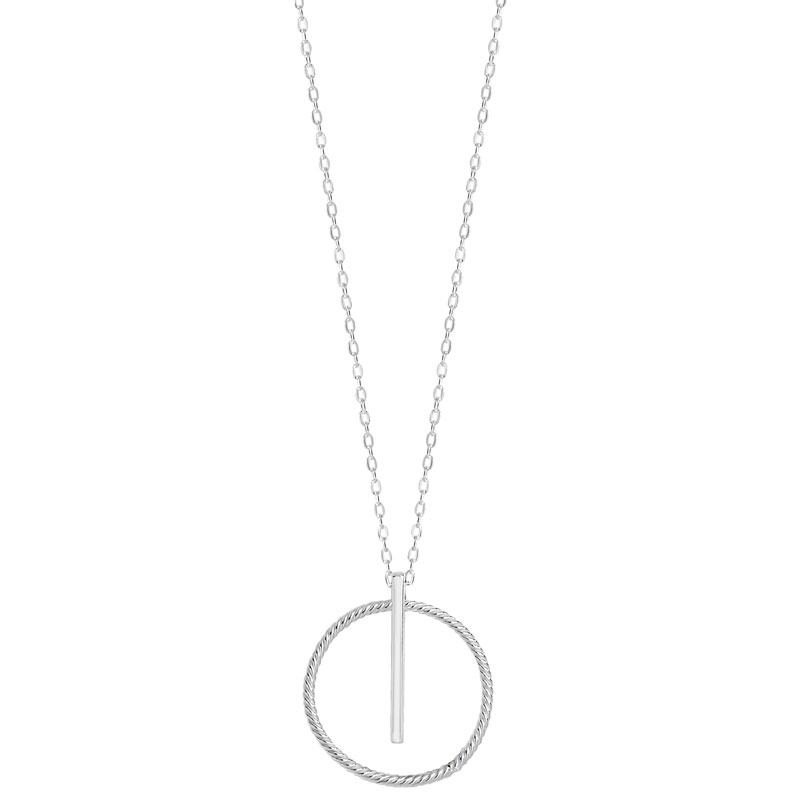 Fancy Circle Drop Necklace