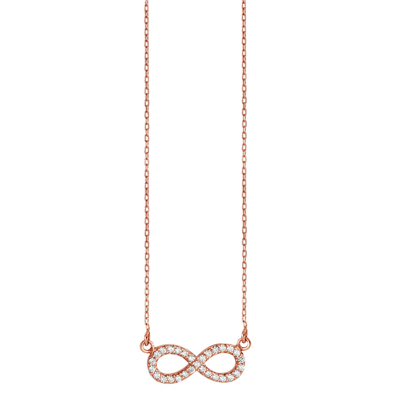 Rose Gold Plated Infinity Necklace