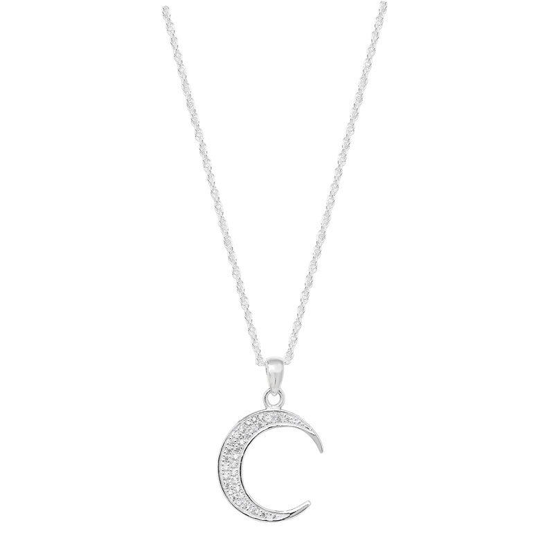 CZ Half Moon Necklace