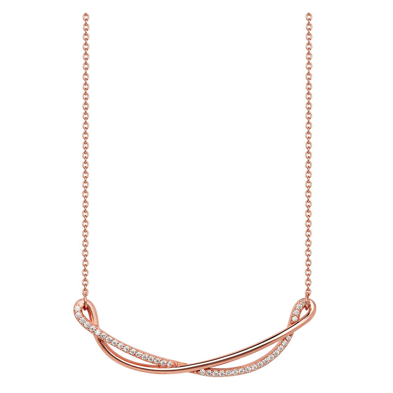 Rose Gold Intertwined Necklace