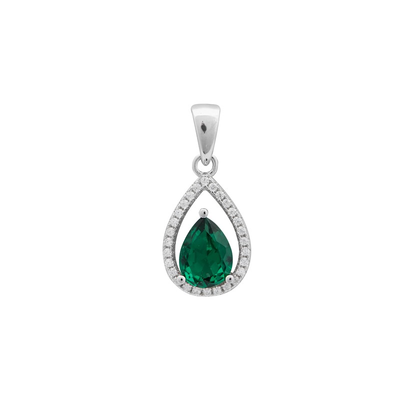 Emerald Teardrop Pendant