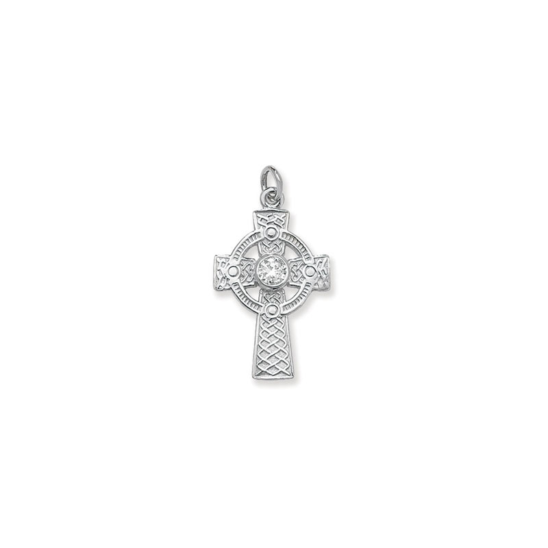 CZ Celtic Cross Pendant