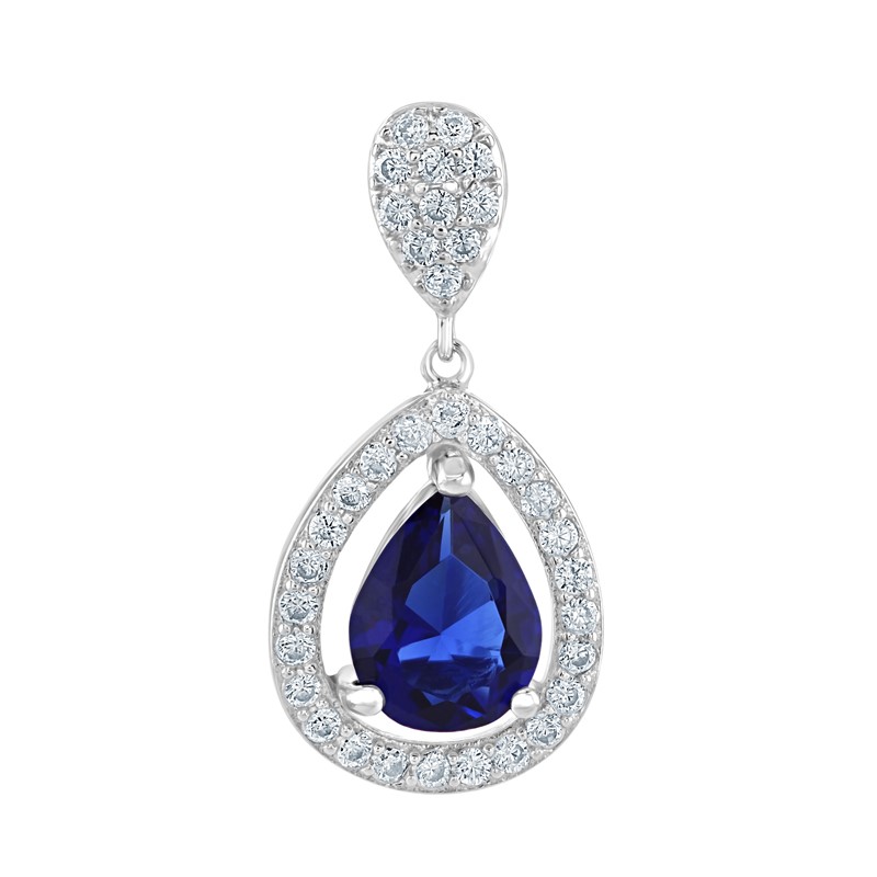 Sapphire Teardrop Pendant