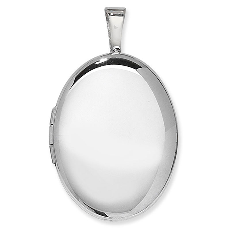 Plain Silver Oval Locket