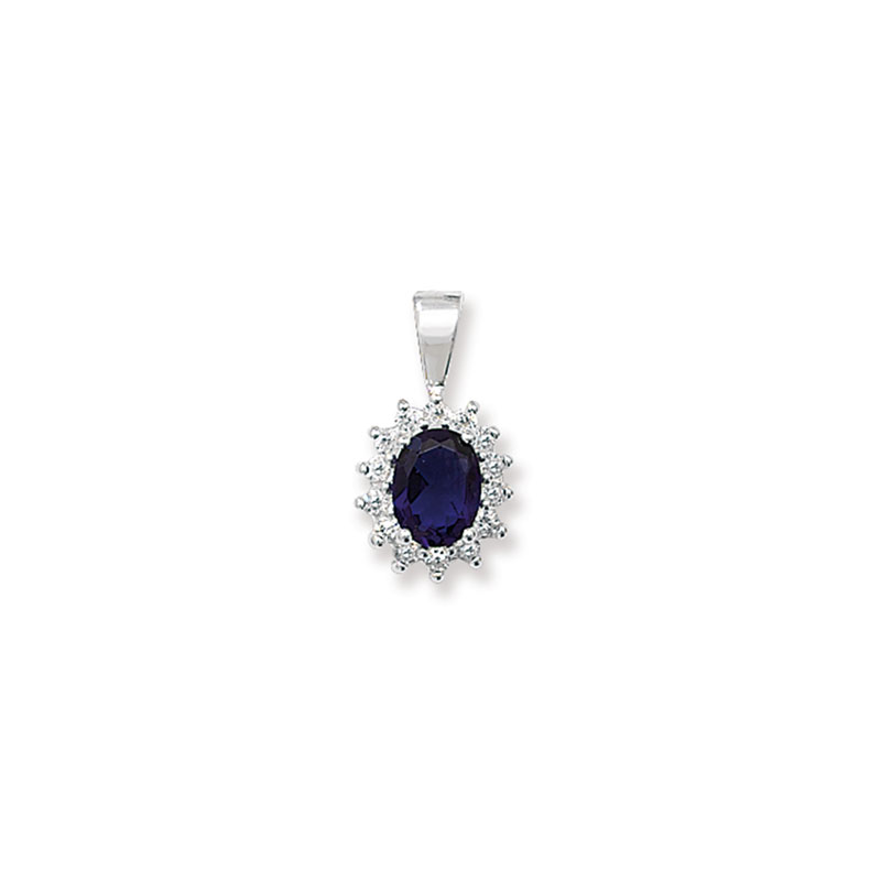 Sapphire CZ Pendant