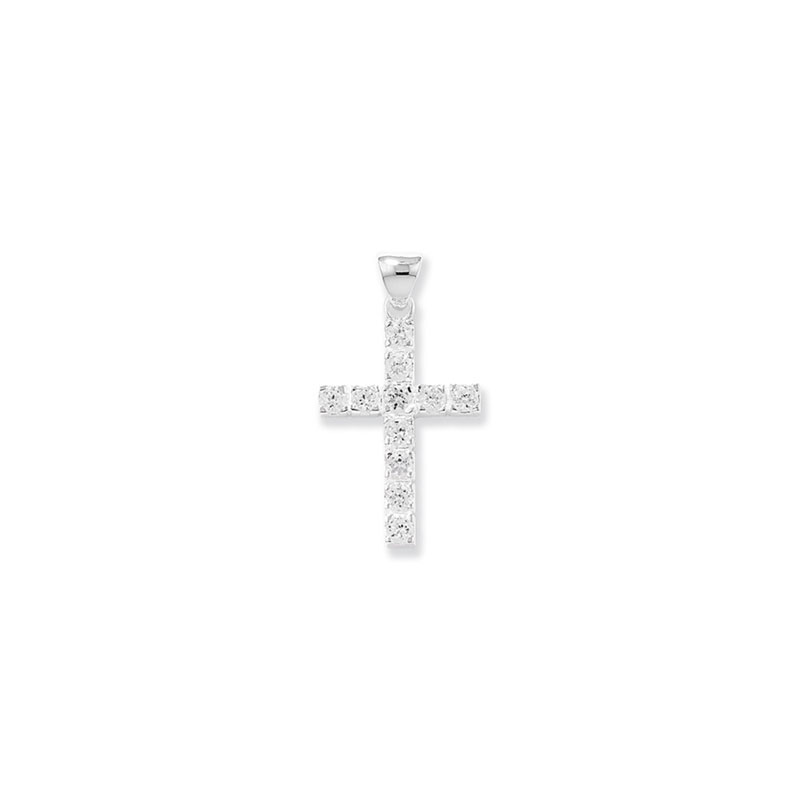 Silver CZ Cross
