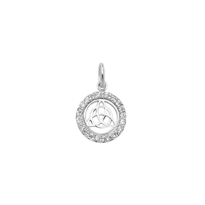 Celtic Style Pendant With CZ