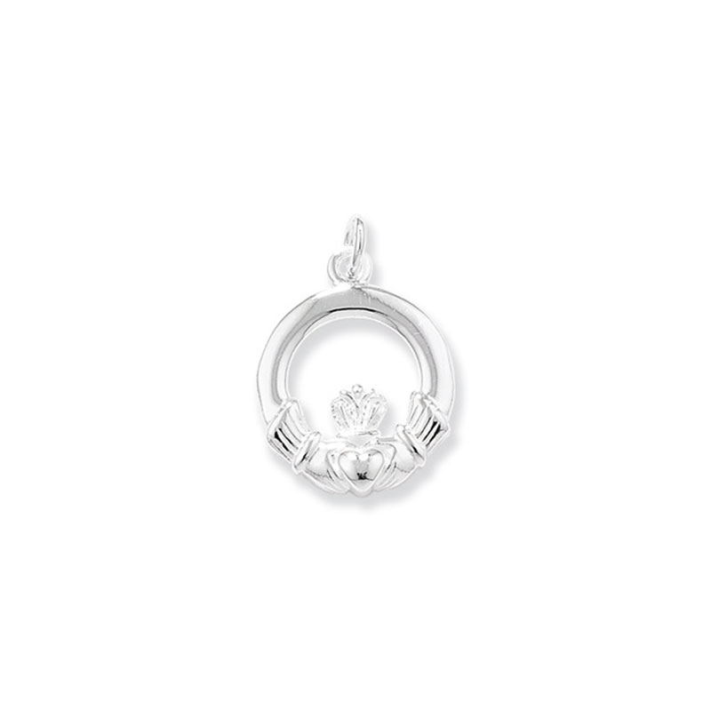 Plain Silver Claddagh Pendant