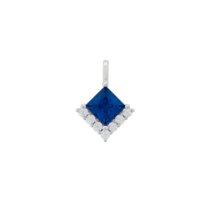 Sapphire & CZ Pendant