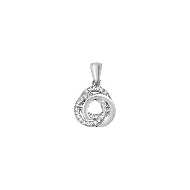 Silver CZ Treble Pendant