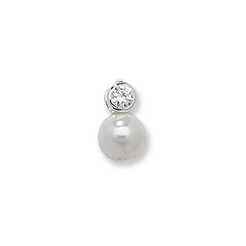 CZ Pearl Drop Pendant