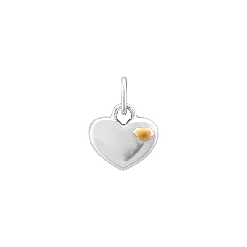 Heart Pendant with gold plated detail