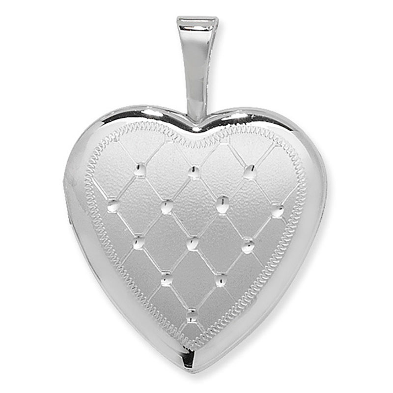 Heart Locket With Quilt Design