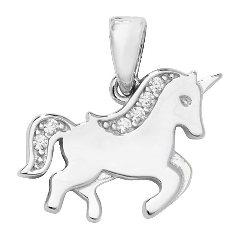 CZ Horse Pendant