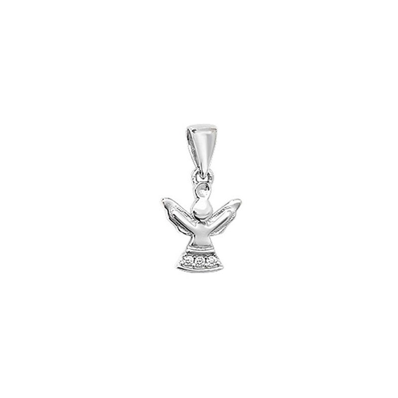 Small Angel Pendant With CZ Detail