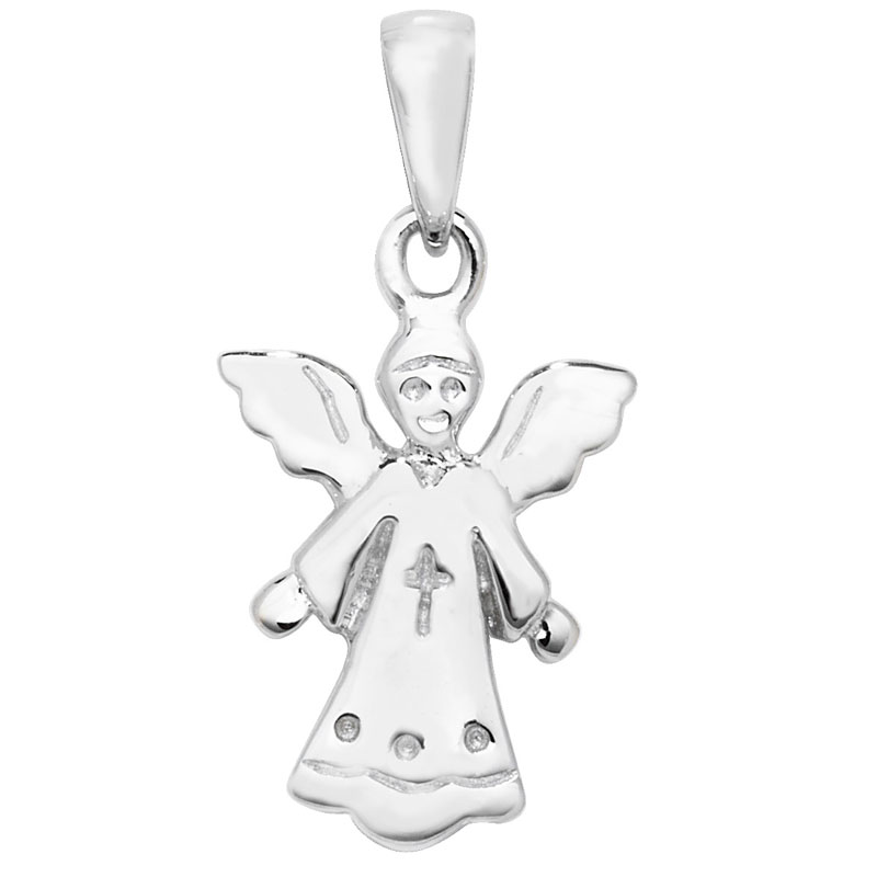 Plain Silver Angel Pendant