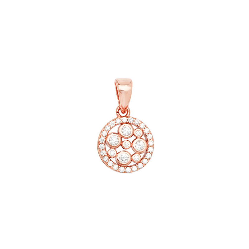 Rose Gold Plated CZ Pendant
