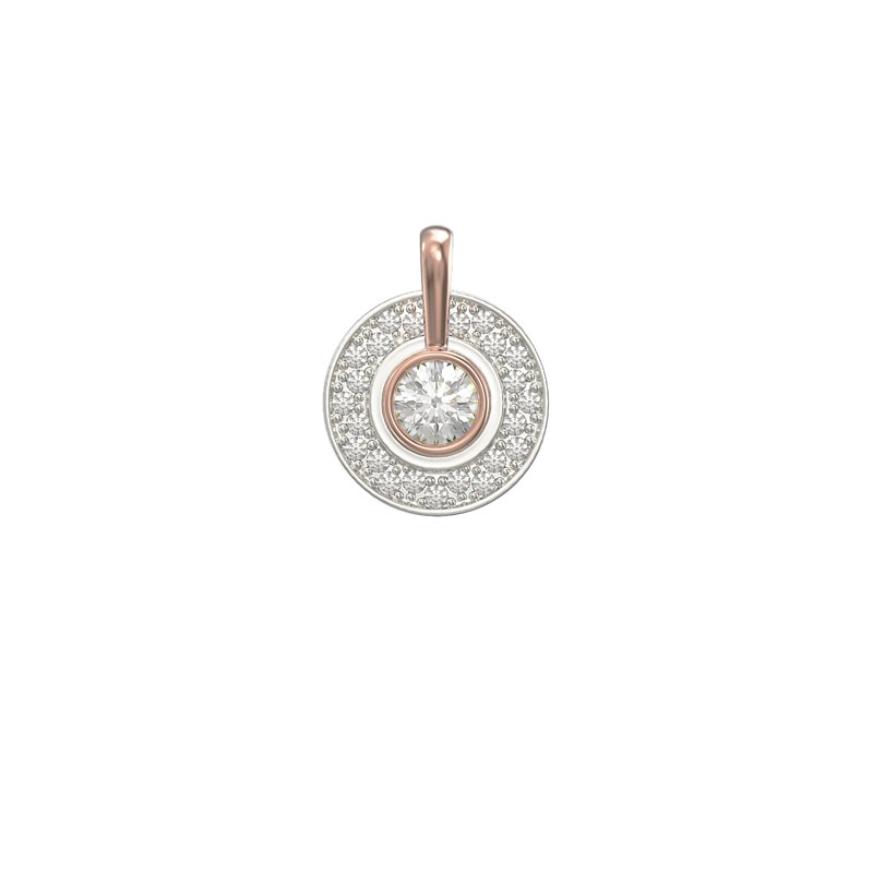 Two Tone Classic Round Pendant