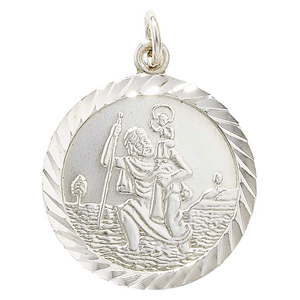 St Christopher Diamond Cut Pendant