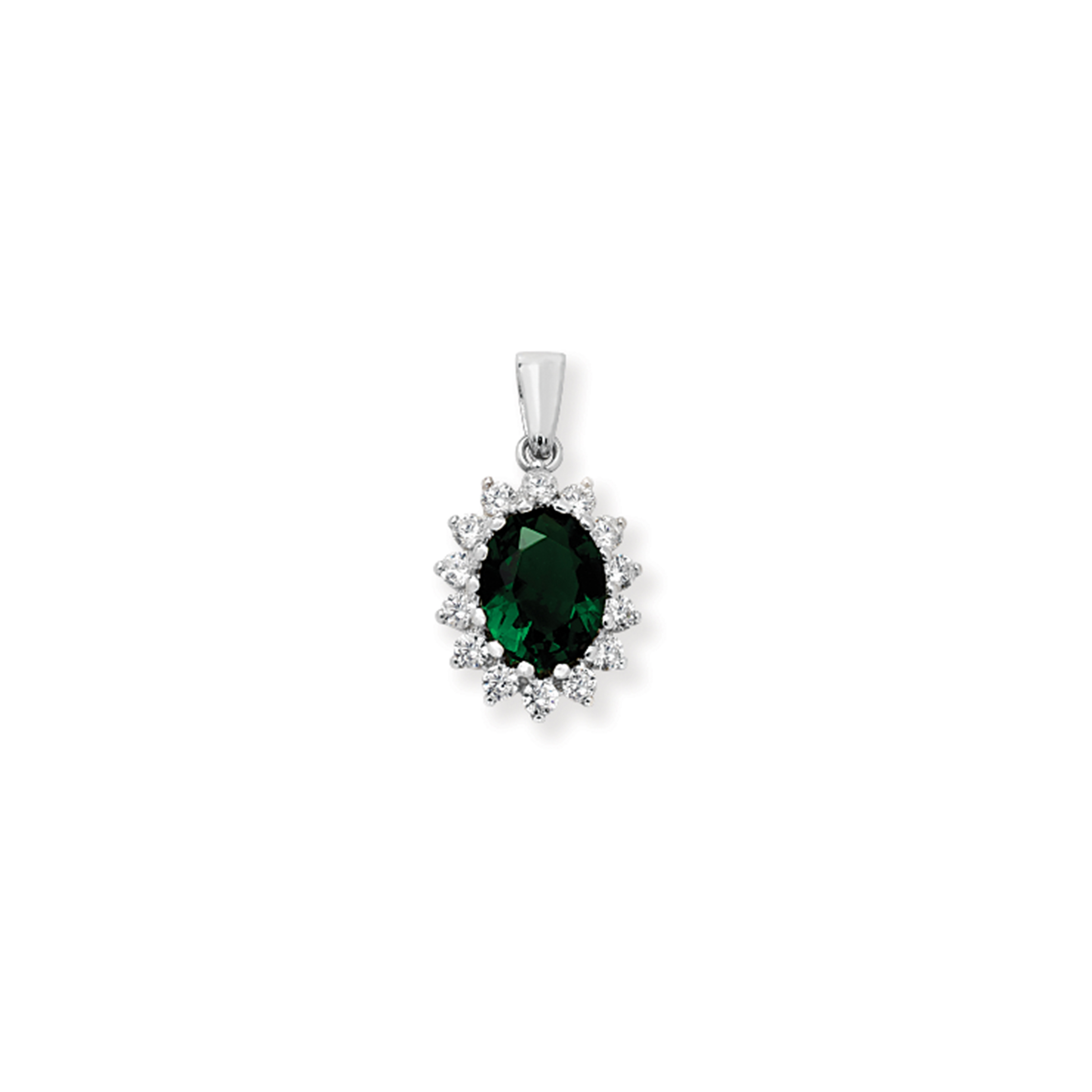 Emerald CZ Pendant