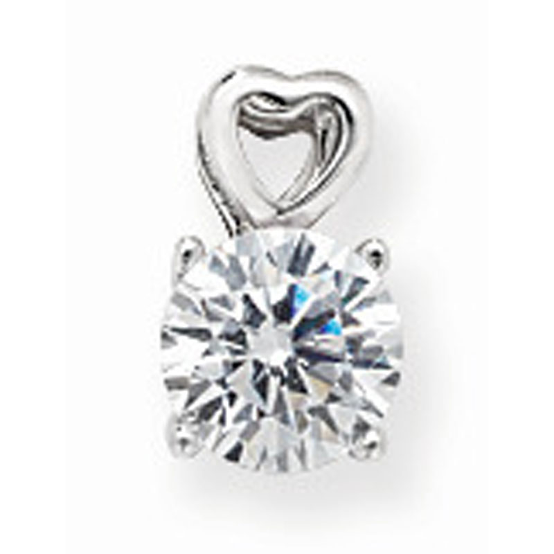 Pendant with Heart and CZ